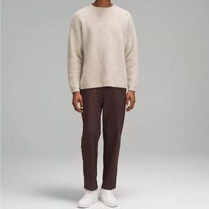 Lululemon Alpaca-Wool Blend Crewneck Sweater in Heathered White Opal